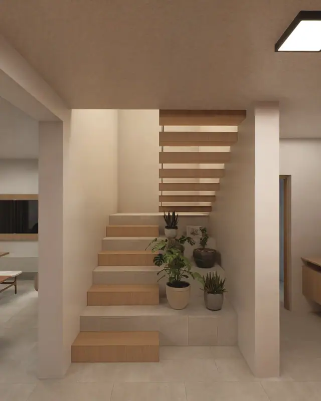 Render de la escalera de Casa Apolo, Córdoba