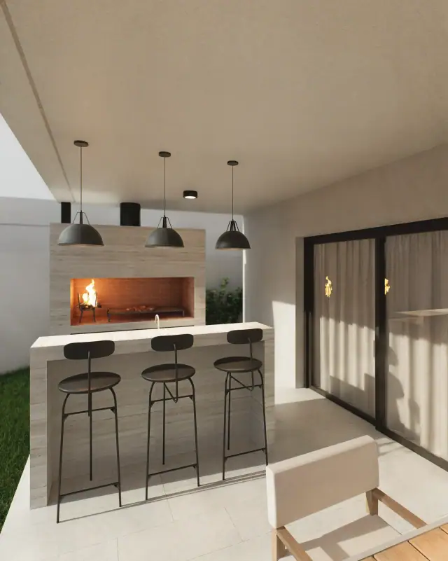 Render de la galería de Casa Apolo, Córdoba