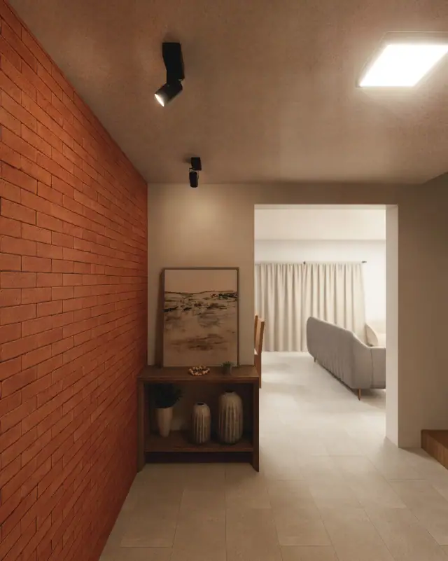 Render de el hall de Casa Apolo, Córdoba