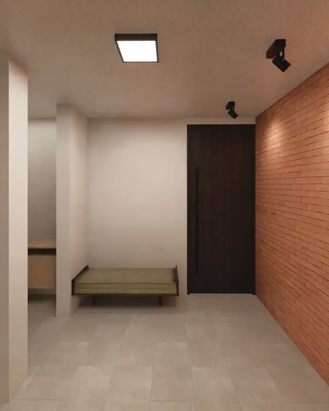 Render de el hall de Casa Apolo, Córdoba