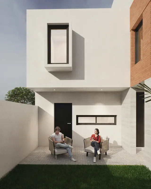 Render de el jardín de Casa Apolo, Córdoba