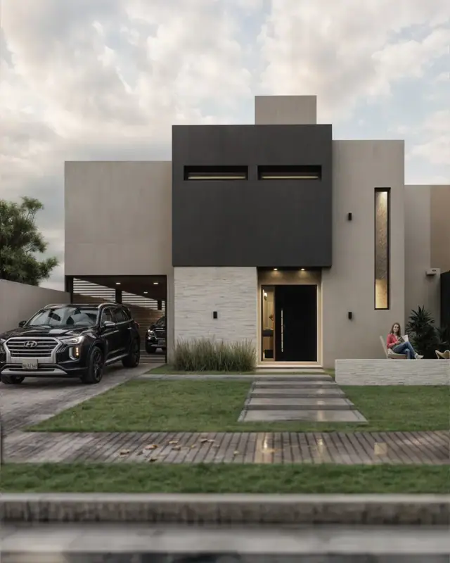 Render de la fachada de Casa Carmina, Córdoba