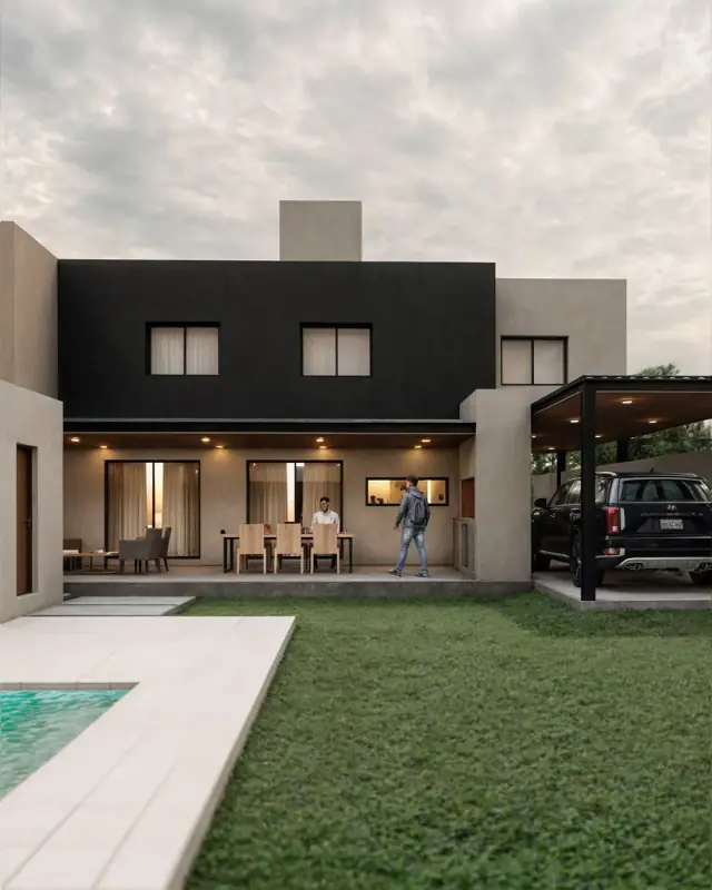 Render de la fachada de Casa Carmina, Córdoba