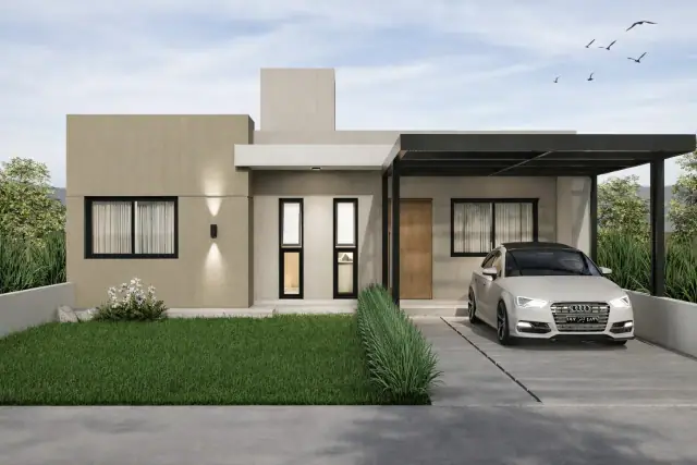 Render de la fachada de Casa Helios, Córdoba