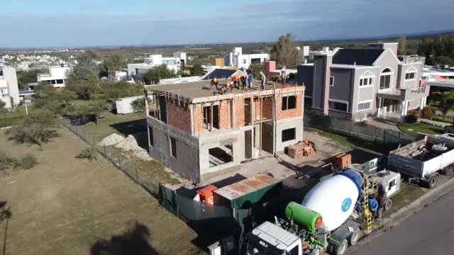 Vista aérea de la obra de Casa Lorens, Córdoba