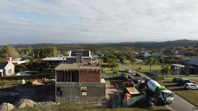 Vista aérea de la obra de Casa Lorens, Córdoba