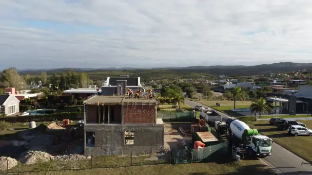 Vista aérea de la obra de Casa Lorens, Córdoba