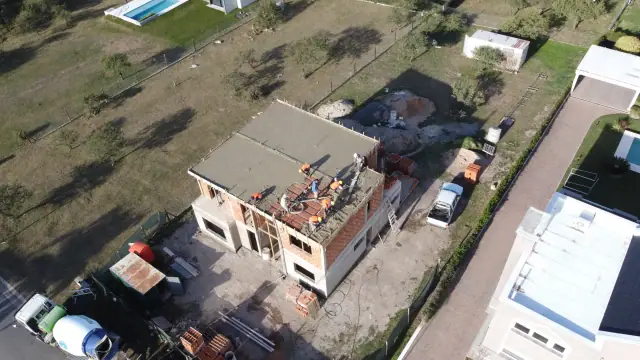 Vista aérea de la obra de Casa Lorens, Córdoba