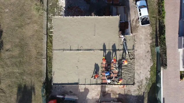 Vista aérea de la obra de Casa Lorens, Córdoba