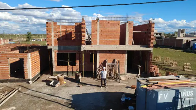 Vista aérea de la obra de Casa Oikos, Córdoba