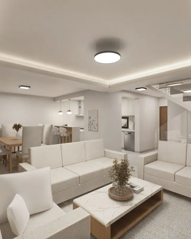 Render de el estar comedor de Doka 2, Córdoba