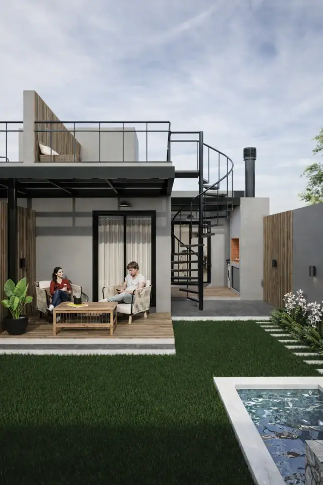 Render de la contrafachada de Dúflex, Córdoba